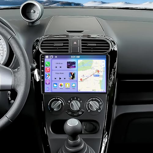 9 Android 14 Car Stereo for Suzuki Splash 2008-2014, for Vauxhall Agila 2008-2014 Touch Screen 2 Din Car Radio Receiver w/Wireless Carplay Android Auto GPS Navi Bluetooth BT SWC Backup Camera, 2+32G