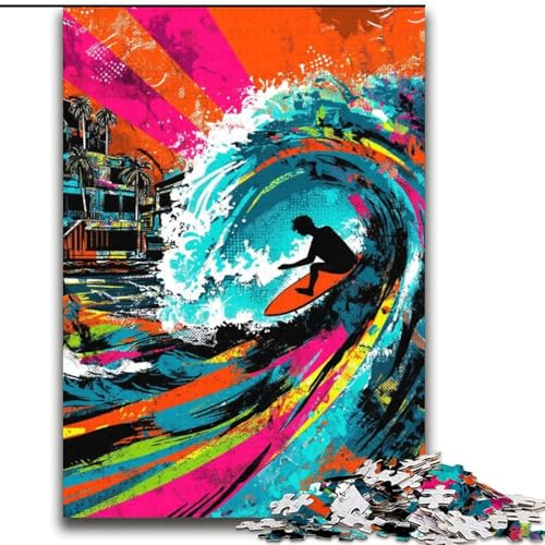 2000-teiliges Puzzle für Erwachsene, Geschenke, Surf-Graffiti, künstlerische Wanddekoration und Geburtstagsgeschenkidee für Freunde, Home Office, 70x100cm
