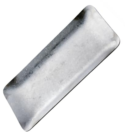 WEKAMOS Bandeja Rectangular de Metal Plata para Toallas y Joyas, Fácil de Limpiar, Adecuado Ocio y Uso en Hotel
