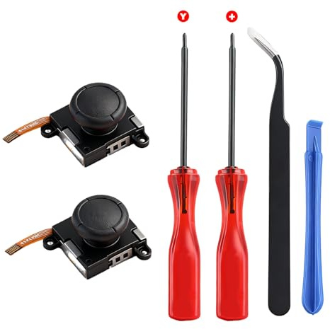 Arvoni Joystick Analogique 3D de Remplacement pour Switch, avec Tournevis Triwing et Pièce de Rechange Gauche et Droit, Compatible avec Switch, Switch OLED(Pas pour Switch 2)