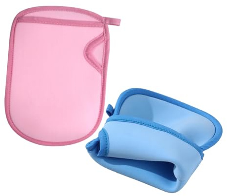 IWOWHERO 4Pcs Bath Gloves Exfoliating Mitts for Skin Cleaning Soft Pva Shower Scrubbing Gloves for Bathing Use Comfortable Lightweight Bathroom Supply for Home Hotel Dormitory