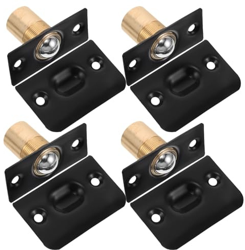 Kisangel Fermo Porta a Sfera Regolabile in Acciaio Inox e Rame Set 4 Pezzi Molla Chiusura a Tensione per Porte Interne e Portafinestra Installazione Nascosta per Uso Domestico