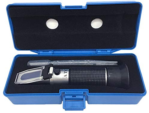 aichose Brix Refractometer with ATC, Dual Scale - Specific Gravity & Brix, Hydrometer in Wine Making and Beer Brewing, Homebrew Kit