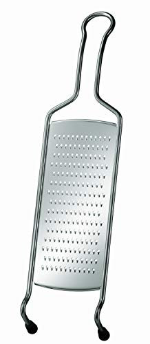 RÖSLE - Rallador fino, rallador para parmesano, especias, limón, chocolate o jengibre, con mango de alambre y pies de silicona, acero inoxidable 18/10