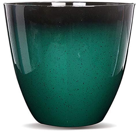 Gr8 Garden Large Round Glazed Effect Egg Cup Planter Patio Flower Plant Pot Tub[Green]