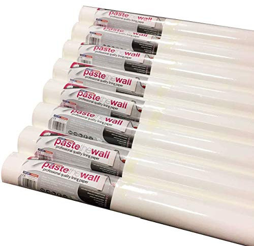 Pack of 8 Lining Wallpaper Paste The Wall paintable Easy to Hang Plain PVC Free