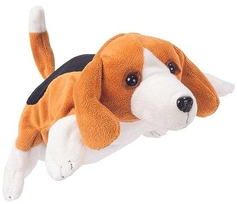 Beleduc - Marionetta Cane a Guanto per Bambini dai 3 Anni in su - Cagnolino di Peluche da Mano per Gioco di Ruolo e narrazione