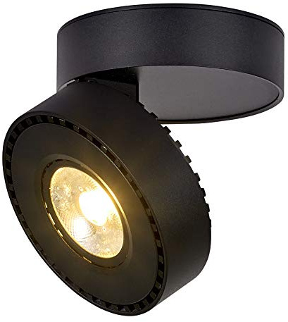 Dr.lazy Indoor 12W LED Adjustable Ceiling Spots Ceiling lamp Ceiling Light Spotlight Surface Mounted spotlights Downlight,10X10x6CM (Black-3000K)