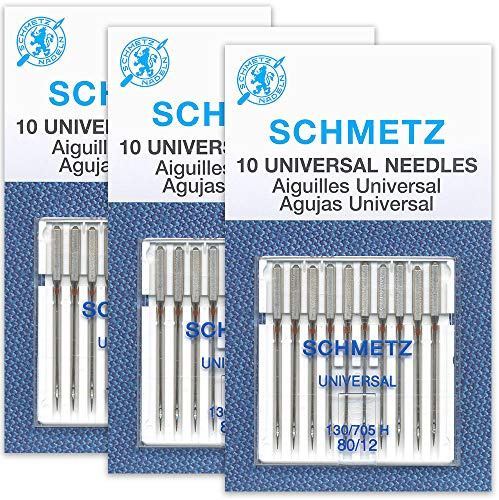 Schmetz Universal symaskinsnålar - Storlek 80/12-3 kort - 30 nålar