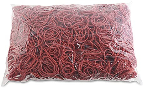 OFFICE PRODUCTS gummiband diameter: 40 mm färg: röd/vikt: 1 000 g – 1 kg/gummiringar gummi/gummi 60%/gummi för hemmet kontor skola