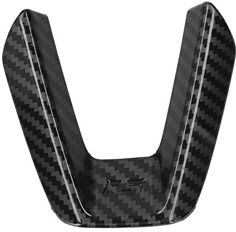 Qiilu Adesivo per Rivestimento del Volante dell'auto Modanatura Interna Adatta Adatto per 3 Axela/CX-4/CX-5 (Stile in Fibra di Carbonio Nero Lucido) Rivestimento del Volante Coprivolante