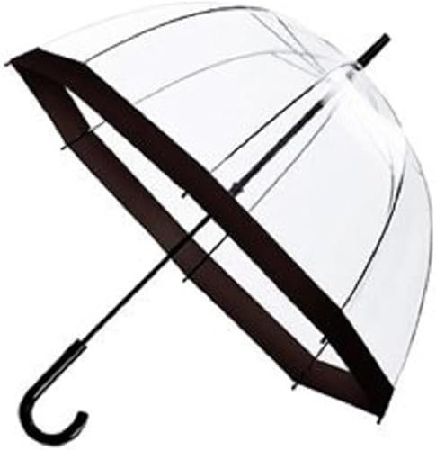 MantraRaj clear Domed Umbrella 60cm Unisex Dome See Through Umbrella Transparent Walking Hiking | Ladies Mens Unisex Party Parasol Rain Bridesmaid Bridal
