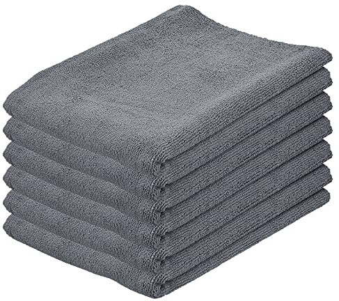 Superio Mikrofaser-Wischtuch, extra groß, 20 x 30 cm, streifenfrei, Mikrofaser-Bodentuch für die Reinigung von Haus, Küche, Bad, kratzfrei, 6 Stück