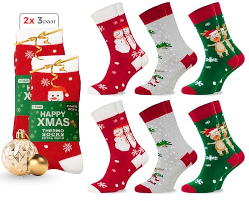 CHiLI Lifestyle Thermo Socken Herren & Damen – Extra Warme Wintersocken aus Baumwollmix – Dicke Kuschelige Winter Socken Unisex – Perfekte Geschenkidee zu Weihnachten & Alltag
