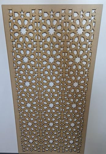 Laserkris Dekoratives Abschirmgitter für Heizkörperschrank, Wand, perforiert, 6 mm dicke MDF-Platte (1200 mm x 610 mm), E55M6-Muster