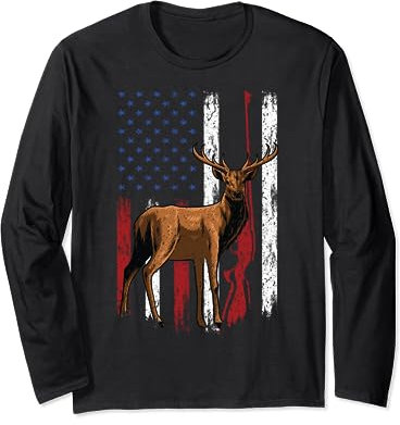 Jäger Hirsch Elch Bock jagen Elkaholic Langarmshirt