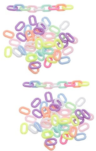 COHEALI 400stücke Acryl-kettenglieder Bunte -verbindungsketten Für Taschen Schmuck Bastelprojekte Langlebig Und Wiederverwendbar Für Kreative Anwendungen