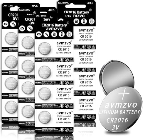 CR2016 Knopfzelle 3V Lithium Knopfzellen CR 2016 Batterien 16 Stück【5 Jahre Garantie】 (F-CR2016-4-16)