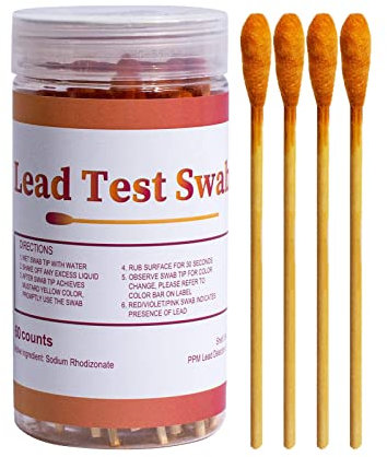 Blei Test Kit Sofort-Lead-Test-Kit Tauchen In Wasser Blei-Farb-Test-Kit Zum Testen Von Hausfarbe Für Alle Lackierten Oberflächen, Keramik, Geschirr, Hochempfindlicher