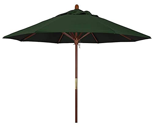 IFCXA Sonnenschirm, 2,1 m/2,7 m, Sonnenschirm, Terrassenschirm, Holzmarkt-Tischschirm, winddicht, leicht, für den Pool, Outdoor, Strandschirm, vier Farben (Farbe: Flaschengrün, Größe: 2,1 m),