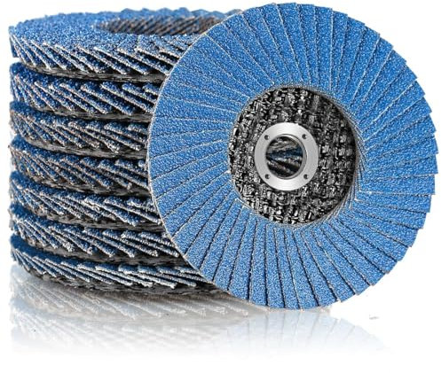 Fächerscheiben Lamellenscheiben,Schleifscheiben Schleifmopteller,8 Stück ø 76 mm x 10 mm Korn 40/60/80/120 mischen Set Lamellen Schleifscheibe Schleifmop Flap Disk