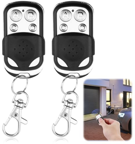 433 MHz Garagentoröffner Garagentor 2 Stück Universal Fernbedienung Garagentor Gate Transmitter Handsender Garage Fernschalter mit Alphabetische Taste Klonen Handsender kompatibel mit Marantec