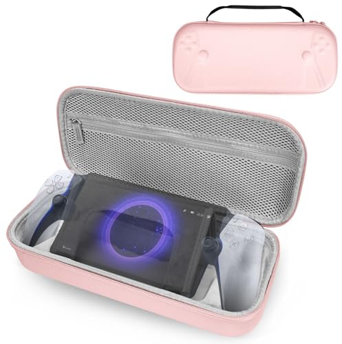 GEEKRIA Hard Storage Case Compatible with Sony PlayStation Portal Remote Player, PS5 Portal Remote Player Built-in Stand Design Handheld Carrying Case, Shockproof Protective Travel Bag