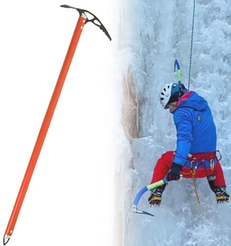 Ice AxeProfessional - Hachas de escalada en hielo, pico ligero para caminar al aire libre con material de aluminio, longitud 24 x 60/70/80 cm, peso 403 g/432 g/458 g, equipo de escalada para