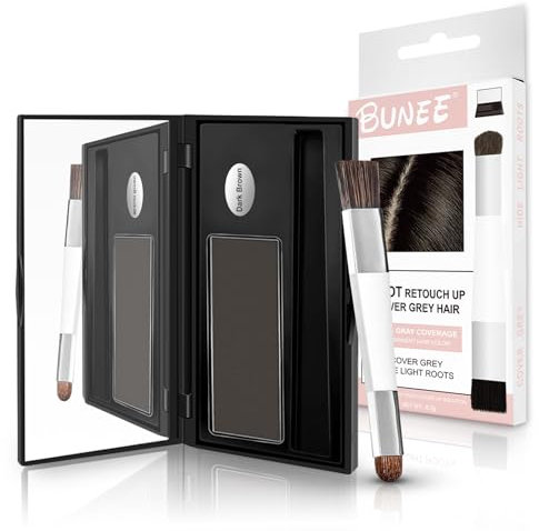 Sularpek Hairline Powder, Root Touch Up Powder, Root Cover Up, Resistant Hair Loss Concealer Set, for Thinning Hair for Women and Men, Eyebrows, Beard Line, 6.5g, Dark Brown