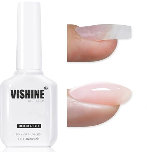 Vishine Gel costruzione UV-16 ml 8 in 1 rosa latteo estensione unghie modellazione rafforzamento unghie rotte manicure riparazione UV/LED Nail Art - E054