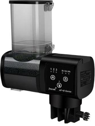 Aquarium Fish Feeder, Automatic Feeder 500ml, Large Capacity Food Dispenser, Programmable Feeding Timer for Pond Enthusiasts, Beginners, Home 6.3x2.76x4.02 inches