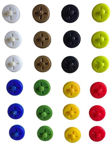 - Fibbia con numero – 12 pezzi/24 clip di fissaggio per numeri di partenza | Clip per salopette per corridori | Supporto per numero di partenza per sci, pattinaggio, ciclismo, multicolore, 24pcs, Vedi