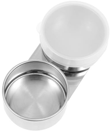 Homoyoyo Tazza per Pulizia Pennelli in Acciaio Inox Doppio Foro e Coperchio, Contenitore per Solventi e Miscelazione Colori, Accessorio Artisti Pratico e Portatile per Pittura All'aperto