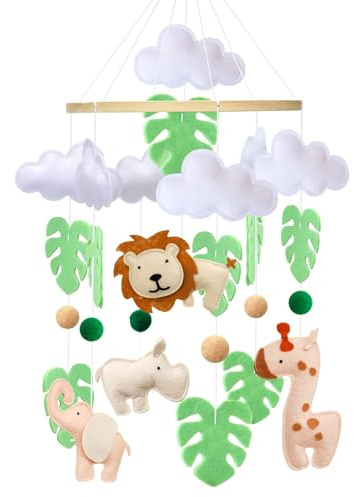 Mobiles Baby Babybett Mobile Waldtiere Windspiele Kinderzimmer Deko Hängende Bettglocke, Neugeborenen Geschenk für Baby Jungen und Mädchen