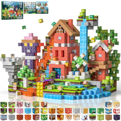 Onlyfun Magnetiska Byggklossar 220 PCS 2CM Magnetic Blocks, 3+ STEM Montessori sensoriska leksaker för 3 4 5 6 7 8 9 10 11 12 8-12 år gamla pojkar och flickor Födelsedagspresenter