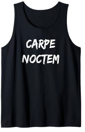 Carpe Noctem Latin: Aprovecha la Noche Motivacional Camiseta sin Mangas