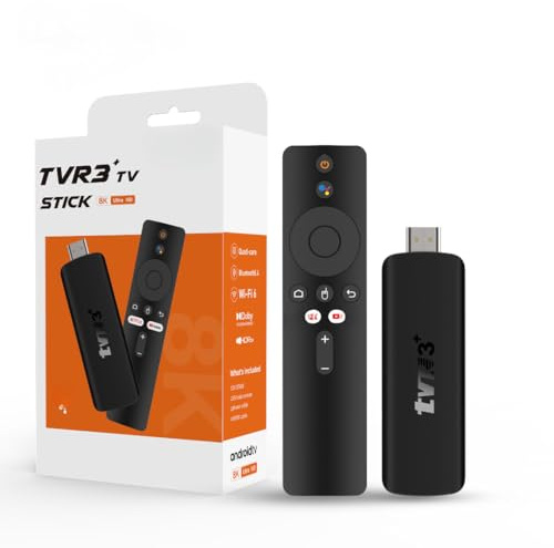 Android TV Stick 4K UHD con WiFi 6, Bluetooth 5.0 y Control por Voz | Convierte Cualquier TV en Smart TV | Compatible con Apps de Streaming | HDMI | Reproductor Multimedia