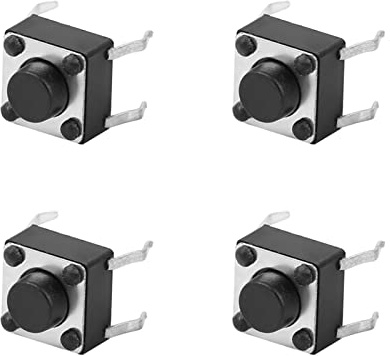 YDuupxe 100 Interruptores Pulsadores Táctiles, Mini Interruptores Táctiles con Reinicio Automático, Mecanismo de Alta Precisión, para Placas de Circuito impreso.