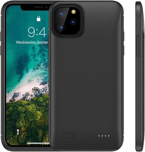 ELLENNE - Schutzhülle mit integriertem Akku für iPhone X/XS 5,8 Zoll (14,7 cm) Akkuhülle, schmal, 6200 mAh