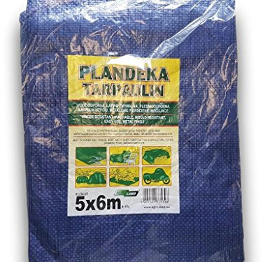 Abdeckplane/ Bodenplane mit Metallösen, 5 x 6 m, tragbar, leicht, wasserdicht, für den Außengebrauch geeignet, als Zelt, Hängematte, Sonnensegel, zum Abdecken von Autos/ Motorrädern etc.