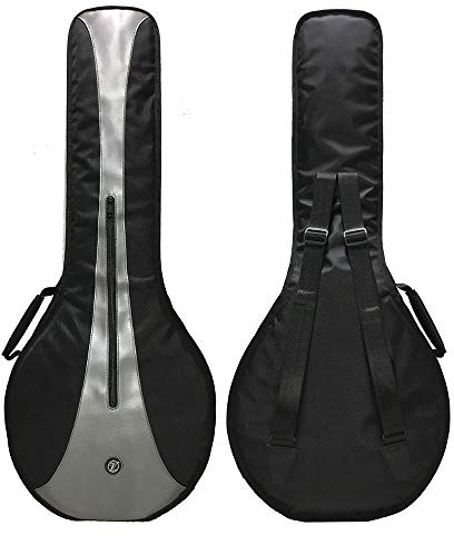 MoonEmbassy Banjo Gig Bag 600D Water-resistant Oxford Cloth Backpack Strap with 12mm Cotton Padded Banjo Case