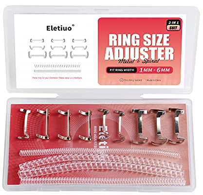 13 Stück gefüllter Ringschutz aus 14-karätigem Gold/Silber Metall, mit Spiralen in 4 Größen, unsichtbares Ringgrößenversteller-Set für lose Ringe, Ringschutz, Ringgrößenmesser, passend für Herren- und