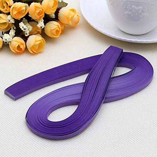 FUNCOCO Notizpapier, Quilling Papierstreifen 5 mm, Quilling Papier Kit DIY Handarbeit Dekoration Geschenk-Lila