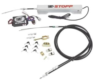 Speedway Motors Electric Emergency Parking Brake Kit with Cables and Brackets, Universal Push Button Electronic E-Brake Actuator for Disc or Drum Brake Systems