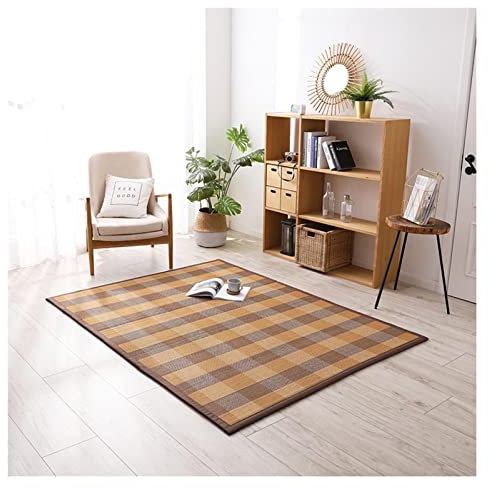 WBBML Natürliche Bambusmatte mit Rutschfester Rückseite 3cm Japanische Traditionelle Bodenmatte zum Badezimmer, Schlafzimmer, Anpassbar (Color : 3cm, Size : 0.5x1.5m/1.64x4.92ft)