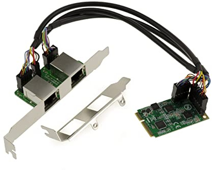 KALEA-INFORMATIQUE Mini PCIe MiniPCIe Karte 2 Ports 2.5 Gigabit RJ45 LAN ethernet 10 100 1000 1G 2.5G. DUAL Chipsatz Realtek RTL8125.