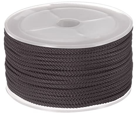sourcing map Nylon Beading Thread Cord 2mm Extra-Strong Braided Nylon String for Necklace Bracelets Jewelry Making Crafting 15M/49 Feet, Coffee