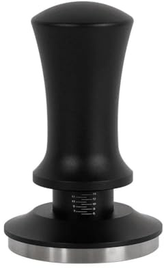 watchget 58mm Espresso Coffee Tamper, Spring Loaded Tamper Stainless Steel Barista Espresso Tamper Calibrated Espresso Hand Tamper with Scale Coffee Espresso Accessories for 58mm Portafilter