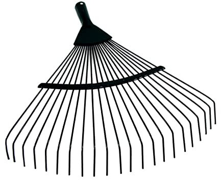 Sharplace Tête de râteau de jardin Tête de râteau à gazon 22 dents Fournitures Tête de râteau à Tête de râteau à feuilles pour toit Feuilles Collecte de, 40cmX40cm