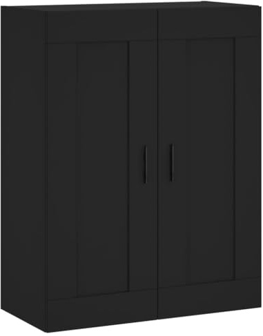vidaXL Wandschrank Schwarz 69,5x34x90 cm Holzwerkstoff